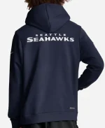Cooper Kupp Seahawks Super Bowl LX Nike Sideline Navy Blue Hoodie