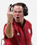 Curt Cignetti Indiana Hoosiers Coach Sideline Red Short Sleeve Jacket