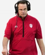Curt Cignetti Indiana Hoosiers Sideline Red Short Sleeve Jacket
