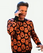 Days Of Our Lives Leo Stark Pumpkin Print Sweater