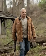  Del Harris American Rust Jeff Daniels Brown Cotton Jacket