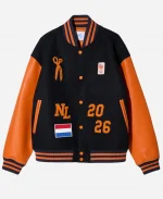 Denham Team Netherlands Orange & Black Varsity Jacket