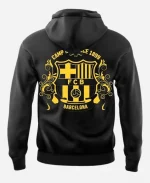 Dudeme FC Barcelona Barca Football Black Pullover Hoodie