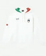EA7 Emporio Armani Winter Olympics 2026 Team Italy White Hoodie