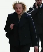 Elisabeth Moss TV Series The Veil 2024 Imogen Salter Blue Wool Jacket