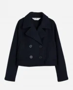 Elisabeth Moss The Veil Wool Jacket Imogen Salter Blue Jacket