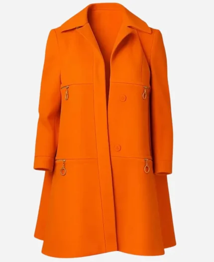 Elsbeth Tascioni Tv Series Elsbeth Season 03 Carrie Preston Orange Wool Coat