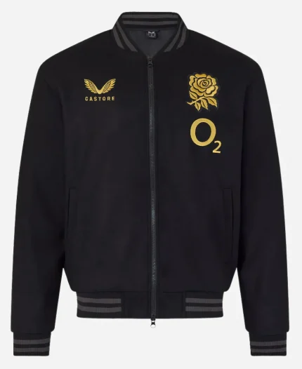 England Rugby RFU x UND x Castore Black Bomber Jacket