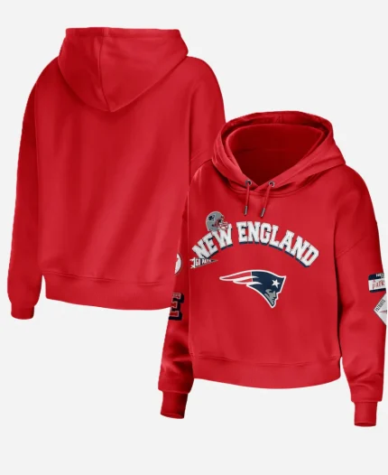 Erin Andrews New England Patriots Cropped Hoodie