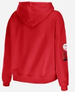 Erin Andrews New England Patriots Red Modest Cropped Hoodie