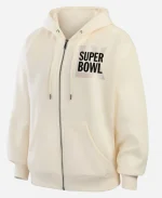 Erin Andrews Super Bowl LX Beige Jacket