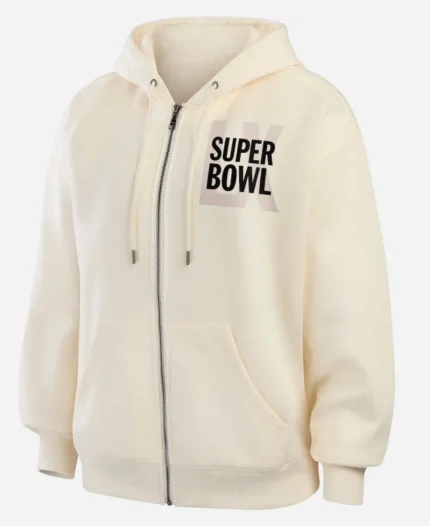 Erin Andrews Super Bowl LX Beige Jacket