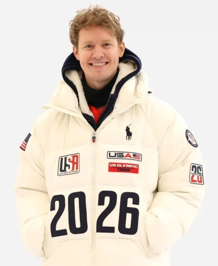 Evan Bates Olympics 2026 Team USA Flagbearer Jacket