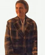Evelyne Brochu Orphan Black Echoes Plaid Coat