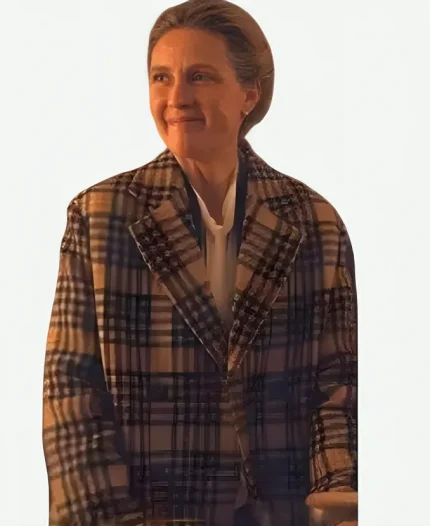 Evelyne Brochu Orphan Black Echoes Plaid Coat