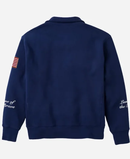 Fanatics USA 250 Polo Navy Blue Quarter-Zip Sweatshirt
