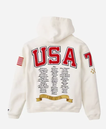 Fanatics USA 250th Anniversary Fleece Hoodie - Cream