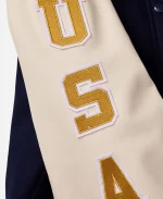 Fanatics USA 250th Anniversary Iconic Navy Full-Snap Varsity Jacket For Sale