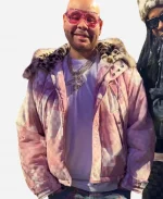 Fat Joe NBA All-Star Game 2026 Leopard Print Fur Collar Jacket