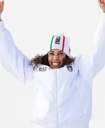 Federica Brignone Olympics 2026 Team Italy Jacket - white