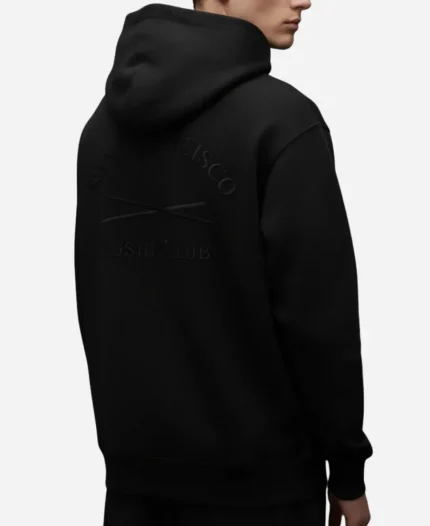 Gap × Sushi Club Logo Black Pullover Hoodie