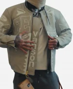 Geedup x Vanson Bones Leather Jacket - Cream