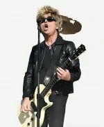 Green Day Super Bowl LX Black Leather Jacket