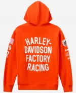 Harley Davidson Factory Racing Fanwear Hoodie In Orange