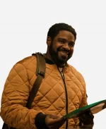 Howard Loot S03 Ron Funches Yellow Quilted Bomber Jacket