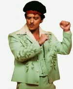I Just Might Album Bruno Mars 2026 Green Floral Embroidery Blazer