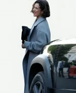 Indira Varma Tv Series The Night Manager S02 Grey Wool Trench Coat