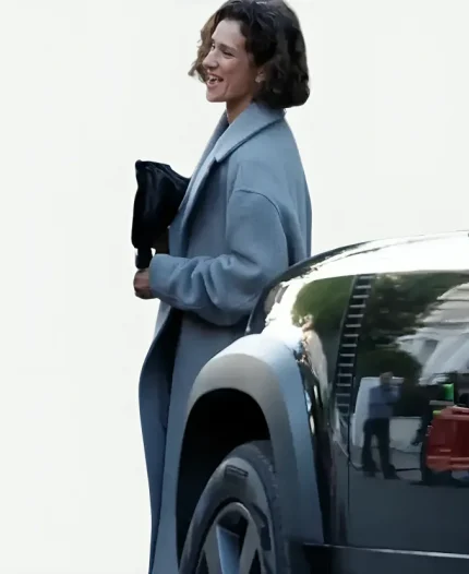 Indira Varma Tv Series The Night Manager S02 Grey Wool Trench Coat