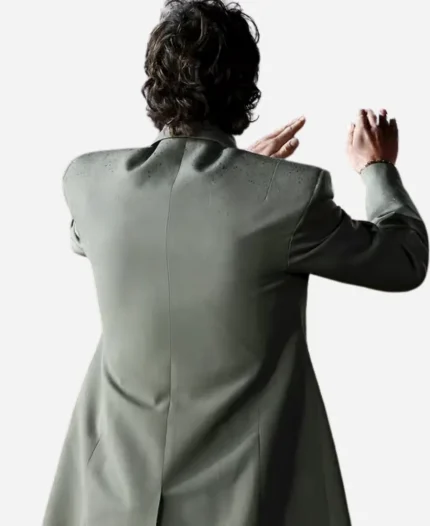 Jacob Elordi Wuthering Heights Premiere Green Trench Coat