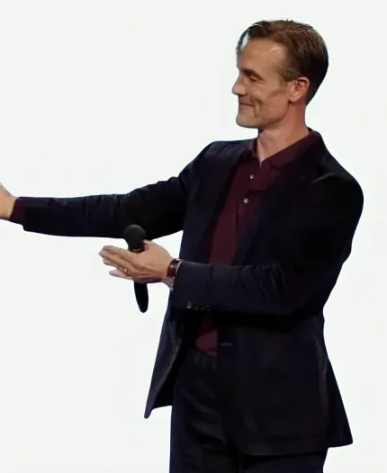 James VanDerBeek We Are Family Season 01 Black Tailored Velvet Blazer