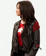 Janice LeAnn Brown Black Leather Jacket