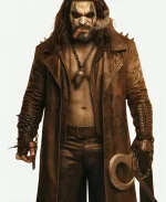 Jason Momoa Movie Supergirl 2026 Lobo Brown Leather Coat