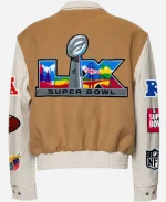 Jeff Hamilton NFL Super Bowl 2026 Wool And Leather Varsity Jacket