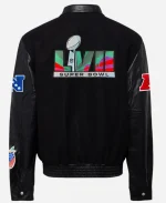 Jeff Hamilton Super Bowl LVII 2026 Black Wool & Leather Jacket