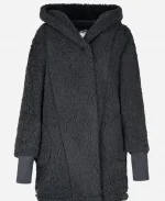 Jill Martin NBA Breast Cancer Awareness Black Lounger Hooded Jacket