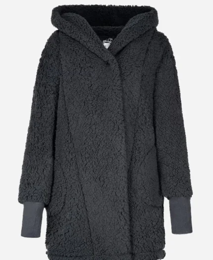 Jill Martin NBA Breast Cancer Awareness Black Lounger Hooded Jacket