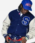 Jimmy Fallon S13 Lil Uzi Vert Blue Varsity Jacket