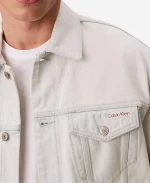 Jungkook 2026 Calvin Klein 90s Denim Trucker Jacket In Off White