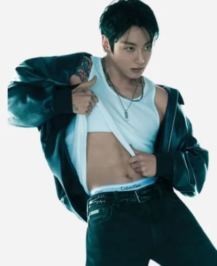Jungkook 2026 Calvin Klein Leather Jacket
