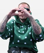 Justin Bieber NBA Lakers Game 2026 Polka Dot Green Hoodie