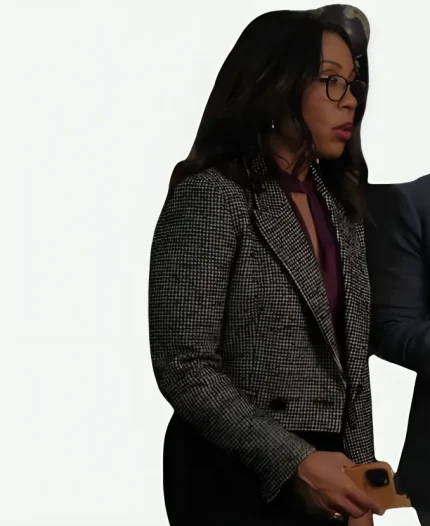 Karen Pittman The Morning Show Cropped Blazer - Grey