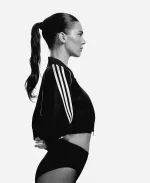 Kendall Jenner Adidas Originals 2026 Three Stripe Cropped Bomber Jacket
