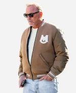 Kevin Costner 2026 Vennes Reversible Down Brown Bomber Colorado Jacket