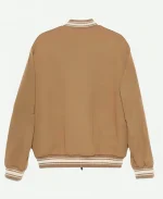 Kevin Costner Super Bowl LX Brunch 2026 Brown Varsity Jacket