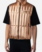 Kevin Sullivan TV Series 56 Days Matt Murray Metallic Rose Gold Puffer Vest