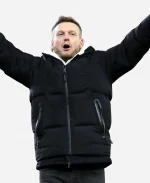 Kim Hellberg Sheffield United Vs Middlesbrough Sky Bet Championship Match Black Puffer Hooded Jacket